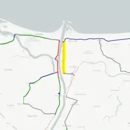 Mapa Pomorskich tras rowerowych, w tym stegna ścieżki rowerowe mapa. Widoczne odcinki gotowe, w realizacji i planowane.